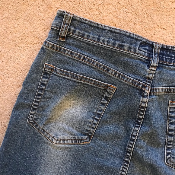 TMX Denim Mini Skirt Size M Blue - Picture 8 of 9